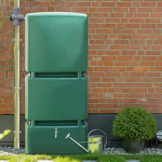 Braun Regentonne eckig Jumbo 800 liter grün