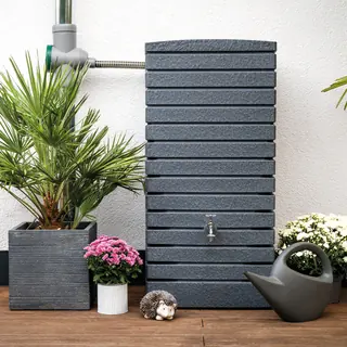 Braun Regentonne Quadrum 320 Liter anthrazit granit