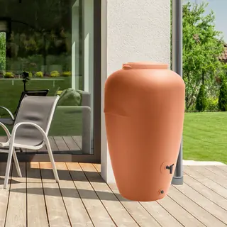 Regentonne Amphore BOLOGNA 440 L terracotta inkl. Hahn von Prosperplast