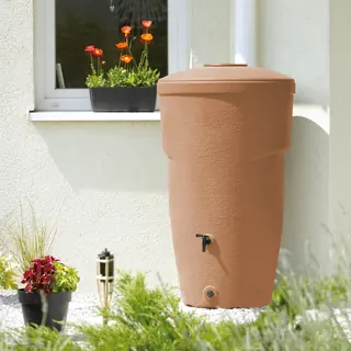 Regentonne terracotta ARENA 270 Liter inkl. Hahn von Prosperplast